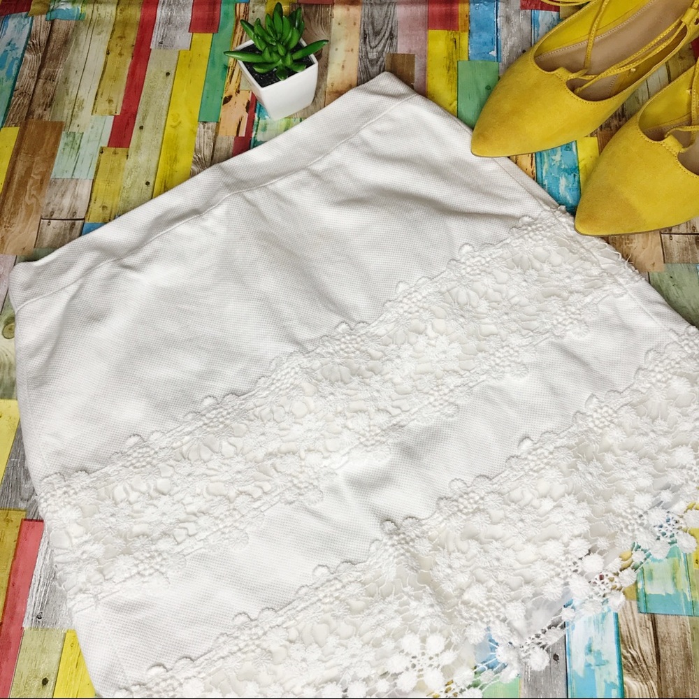 J CREW mini skirt Daisy Lace